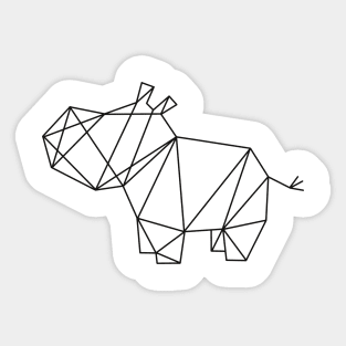 Geometric hippo Sticker